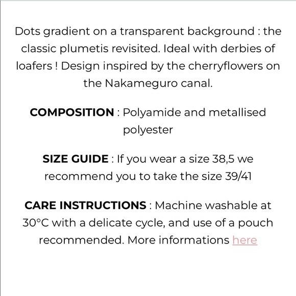 NWT Atelier St. Eustache,white transparent socks, size 7.5-9 designed in France. - Picture 5 of 10